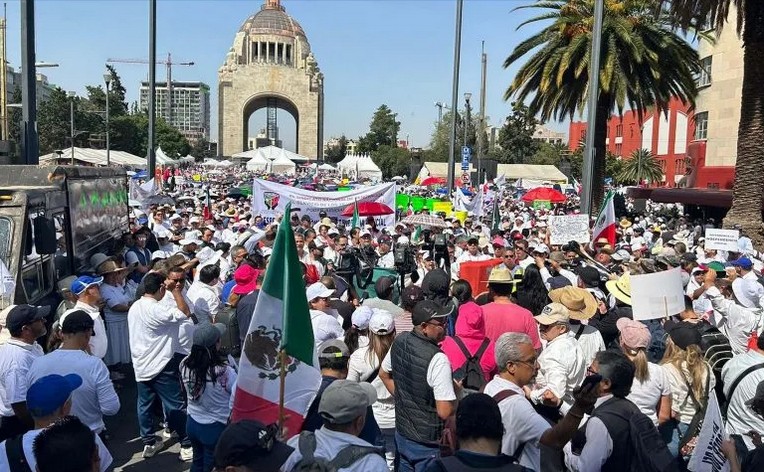 Protesta en la Ciudad de México.