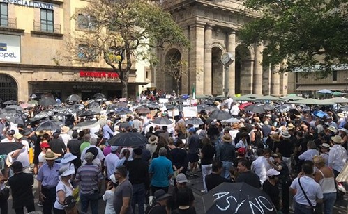 Manifestación en Guadalajara.