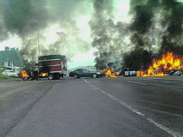 Narcobloqueos en Michoacán.