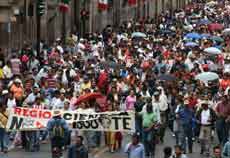 Otro bloqueo en Guadalajara.