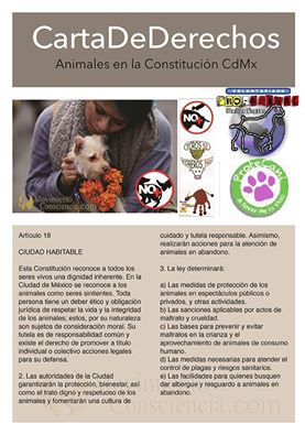 Carta de Derechos Animales de la Ciudad de México.