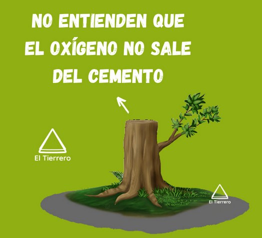 El oxgeno no sale del cemento.