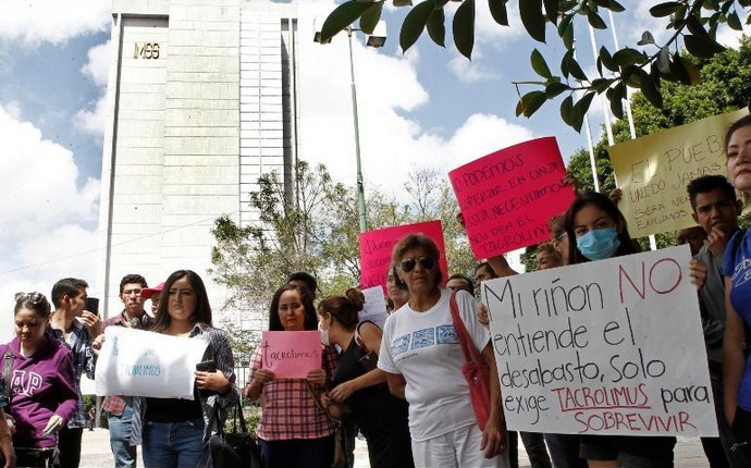 Protesta de receptores de órganos.