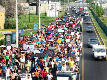 Protesta de vecinos de El Salto.
