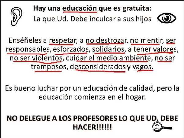 Educacin gratuita.