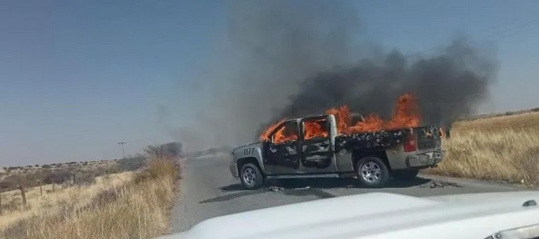 Bloqueos registrados este domingo en Fresnillo, Zac.