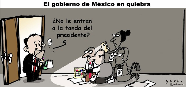 El gobierno de México en quiebra.