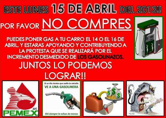 Protesta contra los gasolinazos.