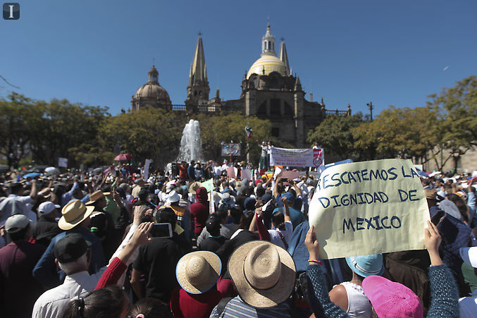 Protesta en Guadalajara.