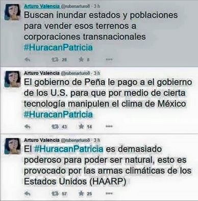 El huracán Patricia.