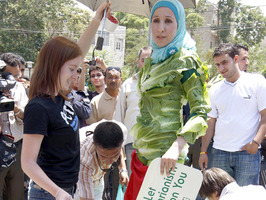 Protestando en Amman.