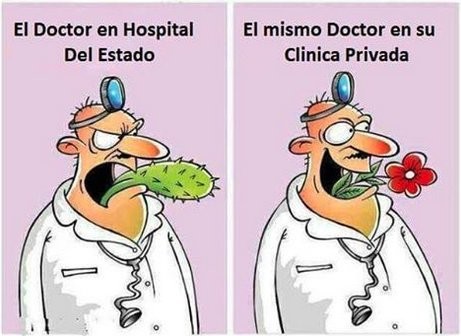 Mismo doctor, diferente lugar.