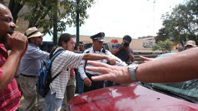 Protesta de los de a pie.