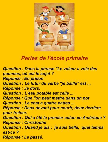 Perles de l'cole primaire.