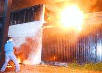 Perrera incendiada en Oaxaca