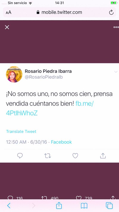 Rosario Piedra Ibarra.