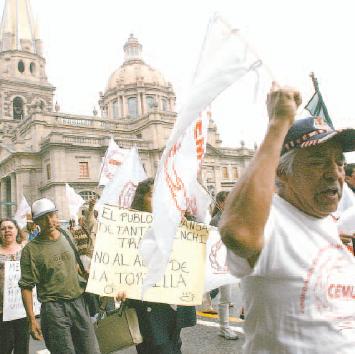 Protesta en Guadalajara.