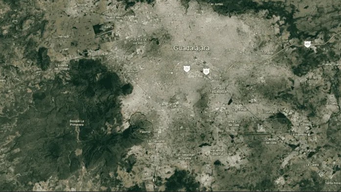 Imagen satelital de La Primavera.
