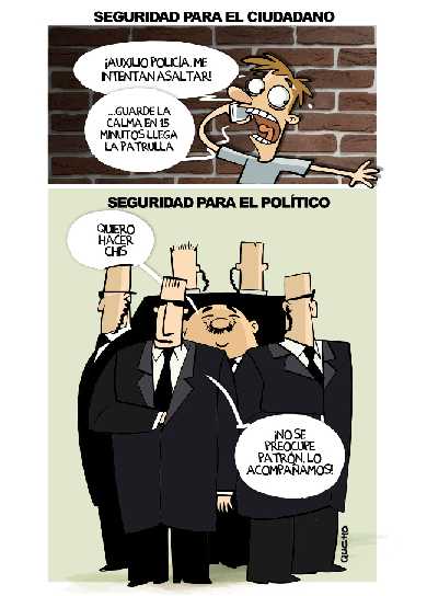 Seguridad para el político.