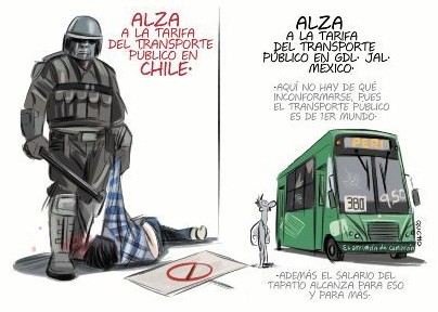 Alza a la tarifa del transporte pblico.