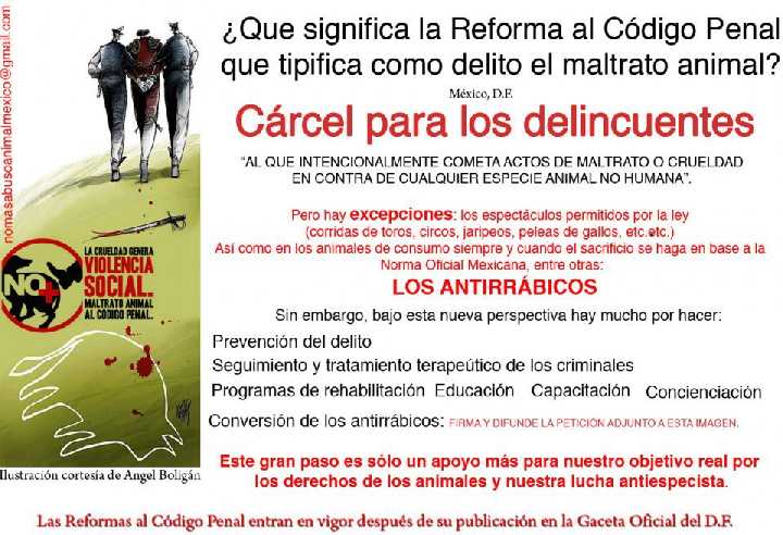 Reforma al Código Penal del D.F.