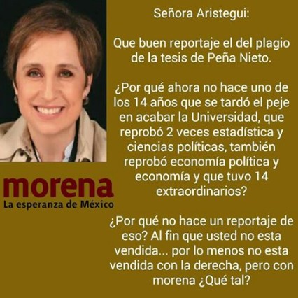 Reportaje de la Aristegui.