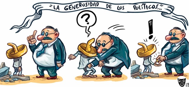 La generosidad de los políticos.