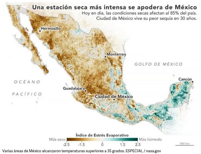 Sequía en México en 2021.