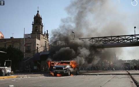 Motín de ambulantes en el centro de Guadalajara.