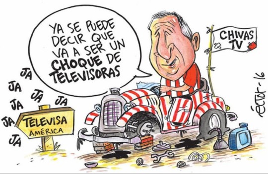 Choque de televisoras.