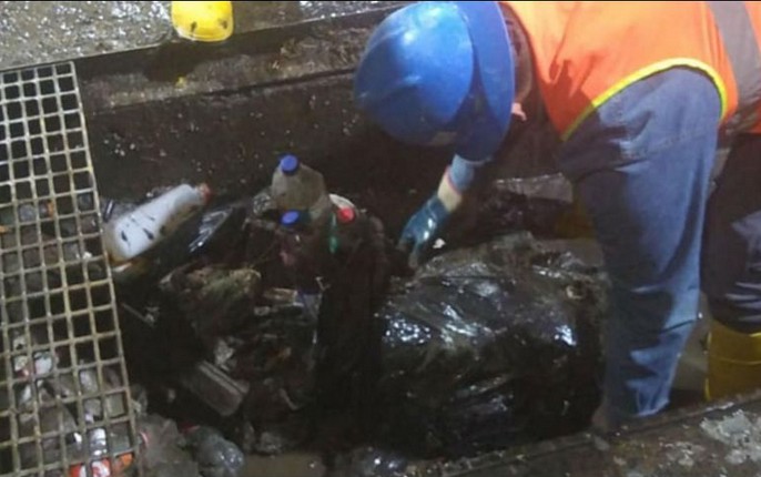 No slo fueron envolturas, desechables o botes de plstico, sino bolsas enteras de basura lo que provoc la inundacin.