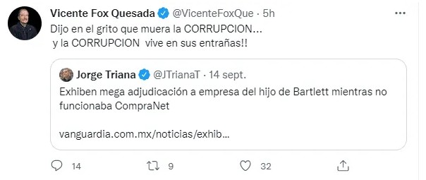 Durante el Grito de Independencia, López Obrador pidió que se acabara la corrupción.