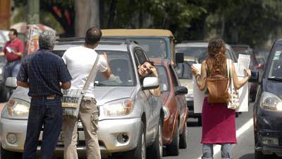 Protesta de los de a pie.